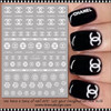 NAIL STICKER  Brands Name, White CHANEL #CB-114