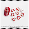 NAIL CHARM RHINESTONE Red Heart & Lip 12/Wheel