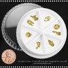 NAIL CHARM ALLOY Gold Egyptian Style 8/Wheel