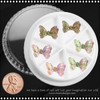 NAIL CHARM RESIN Aurora Flutter Wing Butterfly 6/Case