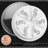 NAIL CHARM ALLOY White Dragon Small 0.9" 6/Wheel....