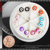 NAIL CHARM RESIN Round Evil Eye 8 mm Diameter, Assorted 12/Case