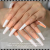 INSTANT NAIL TIP 4X-Long No C, Coffin, Half Moon, Clear 500/Pack