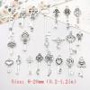 NAIL CHARM ALLOY Silver Assorted Keys 10/Pack