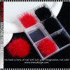 POM POM MAGNETIC BALL Red & Black 6/Case