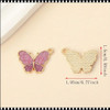 NAIL CHARM ALLOY Color Pearlescent Butterfly 6/Case