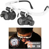 Headband Magnifying Glass With 2 LED Light