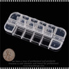 PLASTIC RECTANGULAR CASE 12 Compartment, Clear