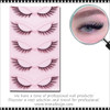 INSTANT EYELASH Cat Eye style, C-Curl, Long Cluster Lashes, 5 Pairs/Pack #XX4
