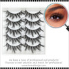 INSTANT EYELASH Doll Eye Style, C-Curl, Extra Long, Criss Cross Cluster, 5 Pairs/Pack   #3D-09