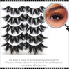 INSTANT EYELASH Flared Style, C-Curl, Long, Thick Spike Cluster Lashes, 5 Pairs/Pack  #3D-11