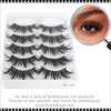 INSTANT EYELASH Doll Eye Style, C-Curl, Long, Spike Cluster Lashes, 5 Pairs/Pack  #3D-14
