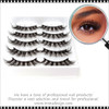  INSTANT EYELASH Natural Flared Style, C-Curl, Medium Long, Cluster Lashes, 5 Pair/Pack # 3D-47