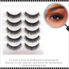 INSTANT EYELASH Open Eye Style, C-Curl, Medium Length,  Wispy Criss-Crosss Lashes  5 Pair/Pack  #3D-51