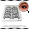 INSTANT EYELASH Open Eye Style, C-Curl, Medium long, Criss-Cross Lashes, 5 Pairs/Pack  #3D-53