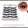 INSTANT EYELASH Open Eye Style, C-Curl, Long Thick Ciss-Cross Cluster Lashes, 5 Pairs/Pack  #3D-75