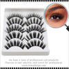 INSTANT EYELASH Multi Styles, C-Curl, Multi-Sizes, Cluster Lashes, 5 Pairs/Pack #3D-144