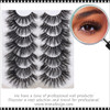 INSTANT EYELASH Deep Fried Flared Style, D-Curl,  Fluffy Cluster and High Volume Lashes, 7 Pairs/Pack  #XFC-001