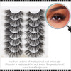 INSTANT EYELASH Deep Flared Style, D-Curl,  Voluminous Curly Cluster  Lashes, 7 Pairs/Pack  #XFC-002