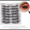 INSTANT EYELASH Deep Fried Open Eye Style, D-Curl, Soft Glam, Fluffy Criss-Cross Lashes, 7 Pairs/Pack  XFC-011