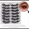 INSTANT EYELASH Deep Open Eye Style, D-Curl,  Voluminous Fluffy Cluster  Lashes, 7 Pairs/Pack  #XFC-013