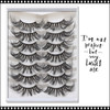 INSTANT EYELASH Deep Fried Flared and Doll Eye Styles, D-Curl, Curly Criss-Cross Cluster  Lashes, 7 Pairs/Pack  # XFC-015