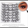 INSTANT EYELASH Deep Fried Doll Eye Style, D-Curl, Curly Cluster  Lashes, 7 Pairs/Pack  #XFC-020