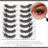  INSTANT EYELASH Deep Fried Flared Style, D-Curl, Voluminous, Cross Cluster  Lashes, 7 Pairs/Pack  #XFD-002