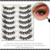  INSTANT EYELASH Deep Fried Flared Style, D-Curl, Short Curly Cluster Lashes, 7 Pairs/Pack  #XFD-006