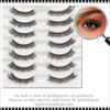 INSTANT EYELASH Deep Natural Styles, D-Curl,  Wispy  Lashes, 7 Pairs/Pack  # XFD-019