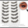 INSTANT EYELASH Deep Fried Doll Eye Style, D-Curl, Cluster  Lashes, 7 Pairs/Pack  #XFD-020