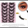 INSTANT EYELASH Russian Strip , DD-Curl,  High Volume, Curly Cross Cluster  Lashes, 10 Pairs/Pack  #TK12