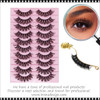 INSTANT EYELASH Russian Strip, DD-Curl, High Volume, Thick Cross Clusster Lashes, 10 Pairs/Pack #TK14