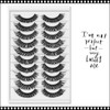 INSTANT EYELASH Russian Strip , DD-Curl, Mega Volume, Curly Cross Cluster  Lashes, 10 Pairs/Pack  #TK16