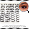   INSTANT EYELASH Open Eye Styles, C-Curl, Multi-Sizes and Volumes, Fluffy Cluster Lashes, 20 Pairs/Pack #2041