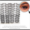  INSTANT EYELASH Flared and Doll Eye Style, C-Curl, Voluminous, Cross Cluster Lashes, #2043