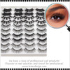   INSTANT EYELASH Doll Eye Styles, C-Curl, Multi-Sizes and Volumes, Cluster Lashes, 20 Pairs/Pack  #G504