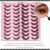 INSTANT EYELASH Flared Style, C-Curl, Multi-Volumes, Fluffy Cluster Lashes, 20 Pairs/Pack  #XFD20-2