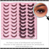 INSTANT EYELASH Open Eye Style, C-Curl, Multi-Volumes, Fluffy Cluster Lashes, 20 Pairs/Pack  #XFD20-8