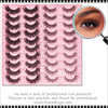 INSTANT EYELASH Open Eye Styles, C-Curl, Multi-Volumes, Fluffy Cluster Lashes, 20 Pairs/Pack  #XFD20-15