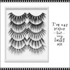 INSTANT EYELASH Flared and Rounded Style, C-Curl, Medium Long, Cross Cluster Lashes, 5 Pairs/Pack #3D-147