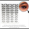 NSTANT EYELASH Doll Eye Styles, C-Curl, Multi Sizes and Volumes, Cross Cluster Lashes, 20 Pairs/Pack  #4401