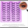  INSTANT EYELASH Rounded Style, C-Curl, High Volume, Wispy Lashes, 20 Pairs/Pack  #XFZ20-42