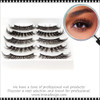 INSTANT EYELASH Flared Style, C-Curl, Multi-Sizes, Criss-Cross Lashes, 5 Pairs/Pack  #3D-55