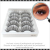 INSTANT EYELASH Flared Style, C- Curl, Medium, Criss-Cross Cluster Lashes, 5 Pairs/Pack  #3D-52