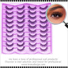 INSTANT EYELASH Flared Styles, C-Curl, High Volume, Fluffy Cross Cluster Lashes, 20 Pairs/Pack  #XFZ20-43