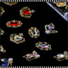 CHARM ALLOY Gold Crystal Assorted Shape & Color 120/Case