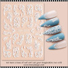 NAIL STICKER 3D  Abstraction, Embossed Lace, White # STZ-5D13
