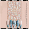 NAIL STICKER 3D  Abstraction, Embossed Lace, White # STZ-5D13