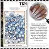 RHINESTONE CRYSTAL Opal Blue, Assorted Size 1440/Pack